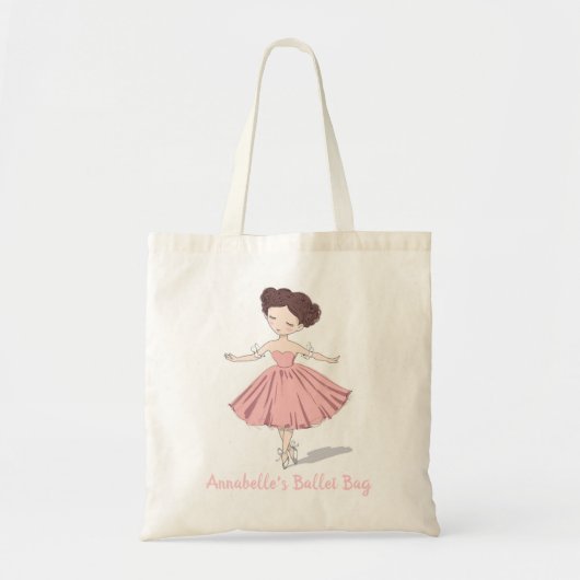 Aangepaste Ballerina Ballet Bag Tote Bag (Voorkant)