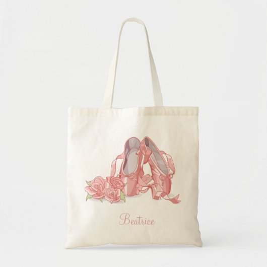 Aangepaste Ballerina Ballet Carry Bag Tote Bag (Voorkant)