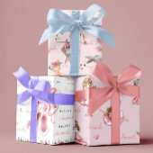 Aangepaste Ballerina Ballet Naam  Inpakpapier Vel