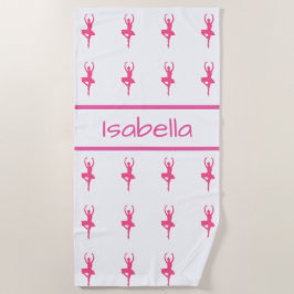 Aangepaste Ballerina Beach Towel Strandlaken