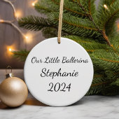 Aangepaste Ballerina Danser, gepersonaliseerde poi Keramisch Ornament