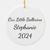 Aangepaste Ballerina Danser, gepersonaliseerde poi Keramisch Ornament (Achterkant)