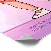 Aangepaste Ballerina Groeikaart voor Meisjes Poster (Hoek)