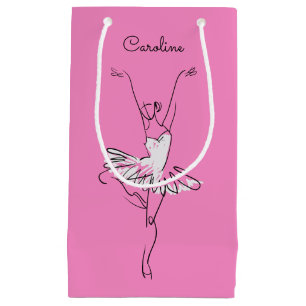 Aangepaste Ballerina-naam en cadeautassen voor kle Klein Cadeauzakje