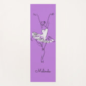 Aangepaste Ballerina-naam en gekleurde yoga-mat Yogamat (Voorkant)