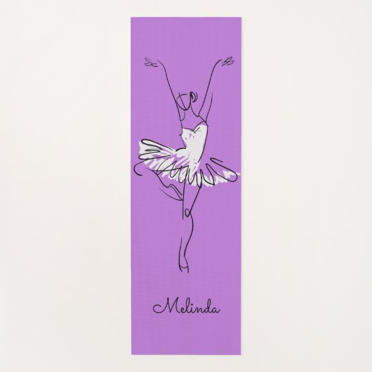 Aangepaste Ballerina-naam en gekleurde yoga-mat Yogamat (Voorkant)