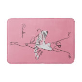 Aangepaste Ballerina-naam en kleurbadmatten Badmat (Voorkant)