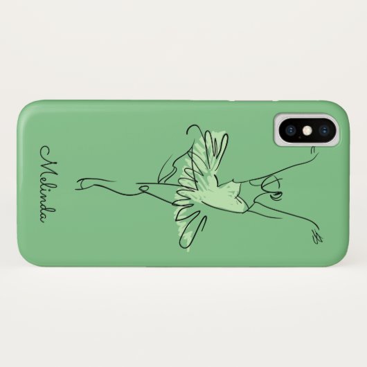 Aangepaste Ballerina-naam- en kleurentelefoongeval Case-Mate iPhone Case (Achterkant (horizontaal))