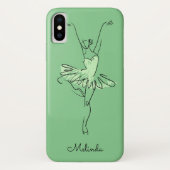 Aangepaste Ballerina-naam- en kleurentelefoongeval Case-Mate iPhone Case (Achterkant)