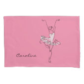 Aangepaste Ballerina-naam en kleurkussens Kussensloop (Voorkant)