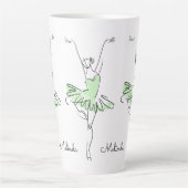 Aangepaste Ballerina-naam Latte Mok (Voorkant)