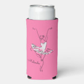 Aangepaste Ballerina-naam Seltzer Blikjeskoeler (Seltzer Voorkant)