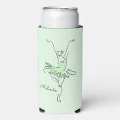 Aangepaste Ballerina-naam Seltzer Blikjeskoeler (Seltzer Voorkant)