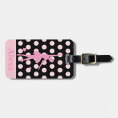 Aangepaste  ballerina polka-punten bagagelabel (Voorkant horizontaal)