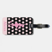 Aangepaste  ballerina polka-punten bagagelabel (Achterkant horizontaal)