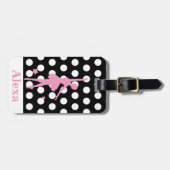 Aangepaste  ballerina polka-punten bagagelabel (Voorkant horizontaal)