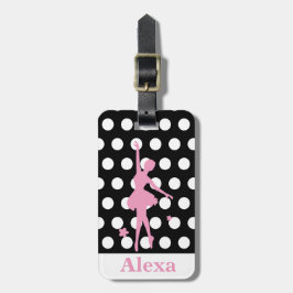 Aangepaste  ballerina polka-punten bagagelabel