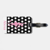 Aangepaste  ballerina polka-punten bagagelabel (Achterkant horizontaal)