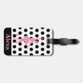 Aangepaste  ballerina polka-punten bagagelabel (Achterkant horizontaal)