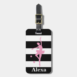 Aangepaste  ballerina strepen bagagelabel