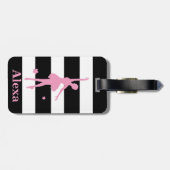 Aangepaste  ballerina strepen bagagelabel (Achterkant horizontaal)