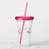 Aangepaste Ballerina tumblers Acryl Drinkbeker (Achterkant)