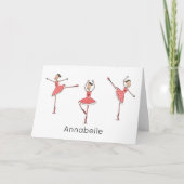 Aangepaste Ballerina Verjaardag  Kaart (Voorkant)