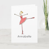 Aangepaste Ballerina Verjaardag  Kaart (Voorkant)