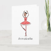 Aangepaste Ballerina Verjaardag  Kaart (Voorkant)