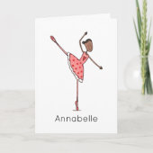 Aangepaste Ballerina Verjaardag Kaart (Voorkant)