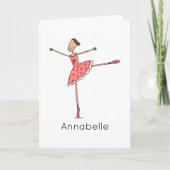 Aangepaste Ballerina Verjaardag  Kaart (Voorkant)