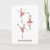 Aangepaste Ballerina Verjaardag  Kaart (Voorkant)