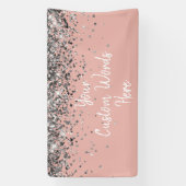 Aangepaste ballet- en zilveren verjaardagsfeestje spandoek (Verticaal)