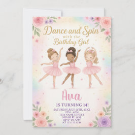 Aangepaste Ballet Princess Sjabloon Kaart