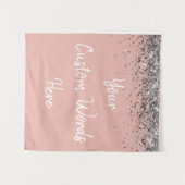 Aangepaste ballet roze zilver gepersonaliseerde fo wandkleed (Voorkant (horizontaal))