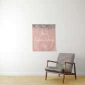 Aangepaste ballet roze zilver gepersonaliseerde fo wandkleed (In situ)