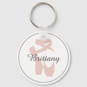 Aangepaste ballet Slipper Ballerina Dance Center N Sleutelhanger (Voorkant)