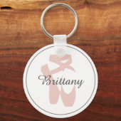 Aangepaste ballet Slipper Ballerina Dance Center N Sleutelhanger (Voorkant)