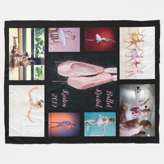 Aangepaste balletschoenen foto fleece deken (Voorkant (Horizontaal))