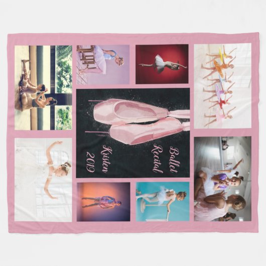 Aangepaste balletschoenen foto fleece deken (Voorkant (Horizontaal))