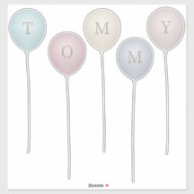 Aangepaste ballonletter in vintage sepia roze en g