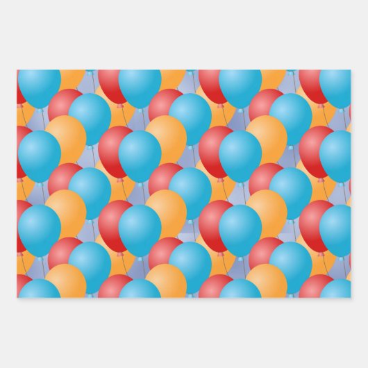 Aangepaste ballons Happy Birthday Inpakpapier Vel (Voorkant 2)