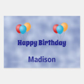 Aangepaste ballons Happy Birthday Inpakpapier Vel (Voorkant)