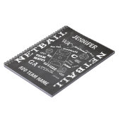 Aangepaste balswerstijl netball chalkboard notitieboek (Linkerzijde)