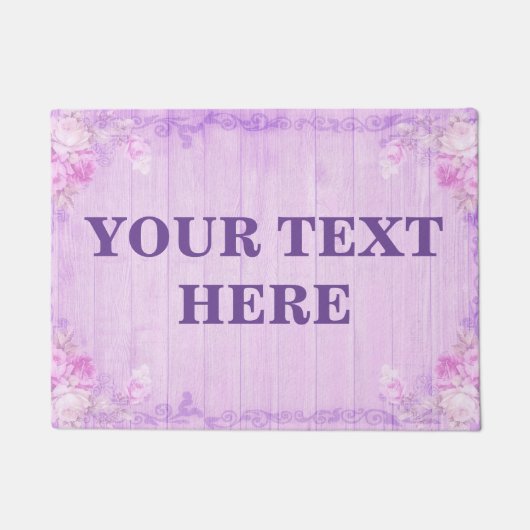 Aangepaste Bamboe Wood Achtergrond Doormat Deurmat (Voorkant)