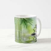 Aangepaste Bamboe Zen Stones Water Plumeria Koffiemok (Voorkant rechts)