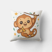 Aangepaste Banaan Stuiter Aap Cute Baby Dier Kussen (Achterkant)