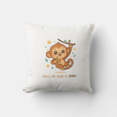 Aangepaste Banaan Stuiter Aap Cute Baby Dier Kussen (Voorkant)