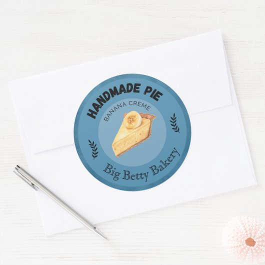Aangepaste Banana Cream Pie Labels | gepersonalise (Envelop)