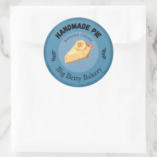 Aangepaste Banana Cream Pie Labels | gepersonalise (Tas)